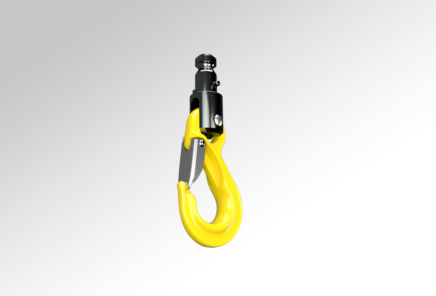 Hook- articulated with spring locking Hook- articulated with spring locking